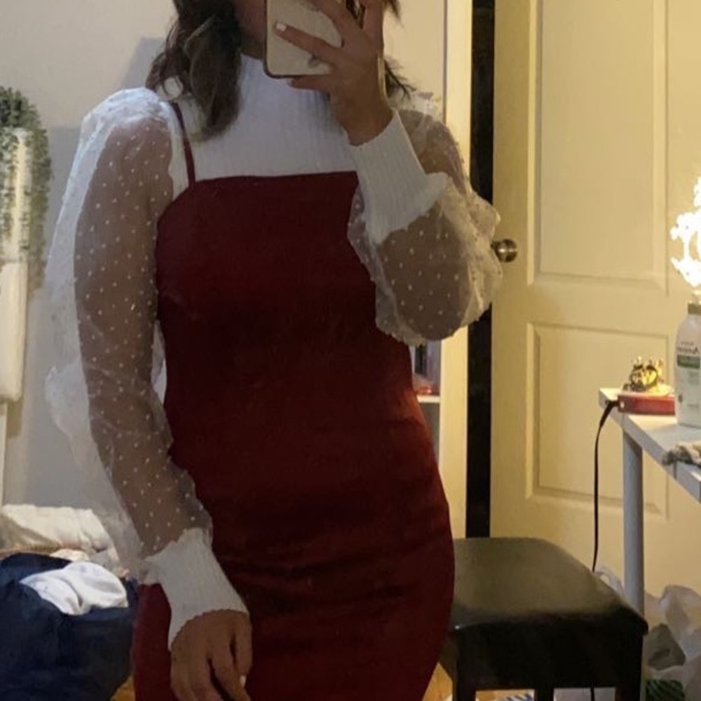 Sheer Long sleeve casual blouse